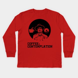 Coffee and Contemplation Kids Long Sleeve T-Shirt